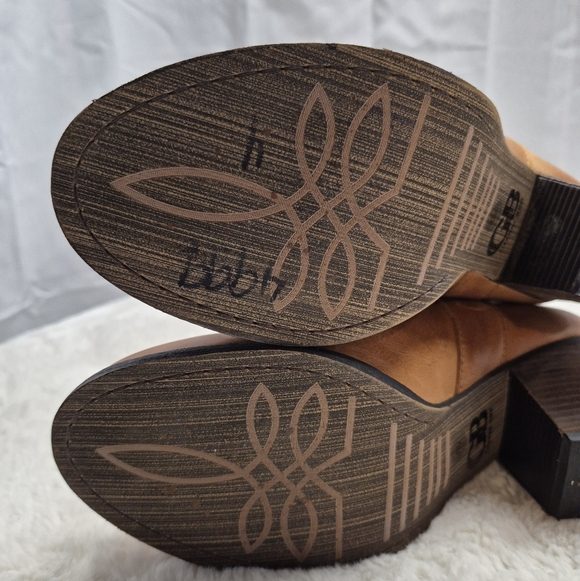 Gianni Bini Western Boots Camel Brown Leather Size 10 (Small/Narrow 9.5) READ - Picture 10 of 13